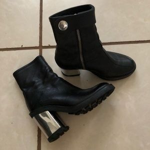 Opening Ceremony Chunky Metal Heel Ankle Boots 6